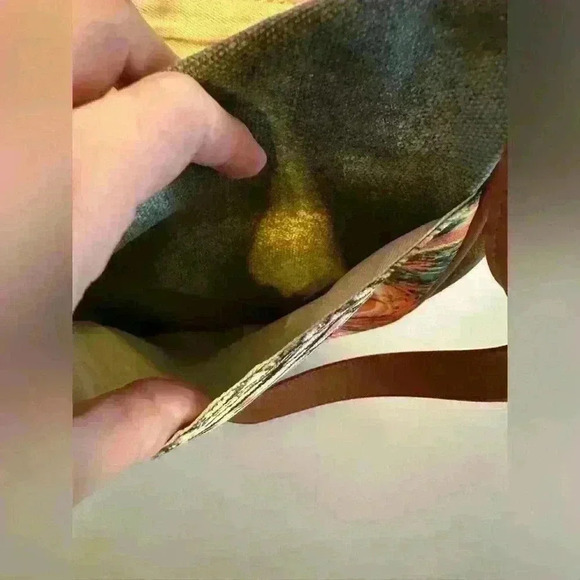 Coco + Carmen Peacock/Floral Fabric Satchel/Purse - Picture 9 of 16